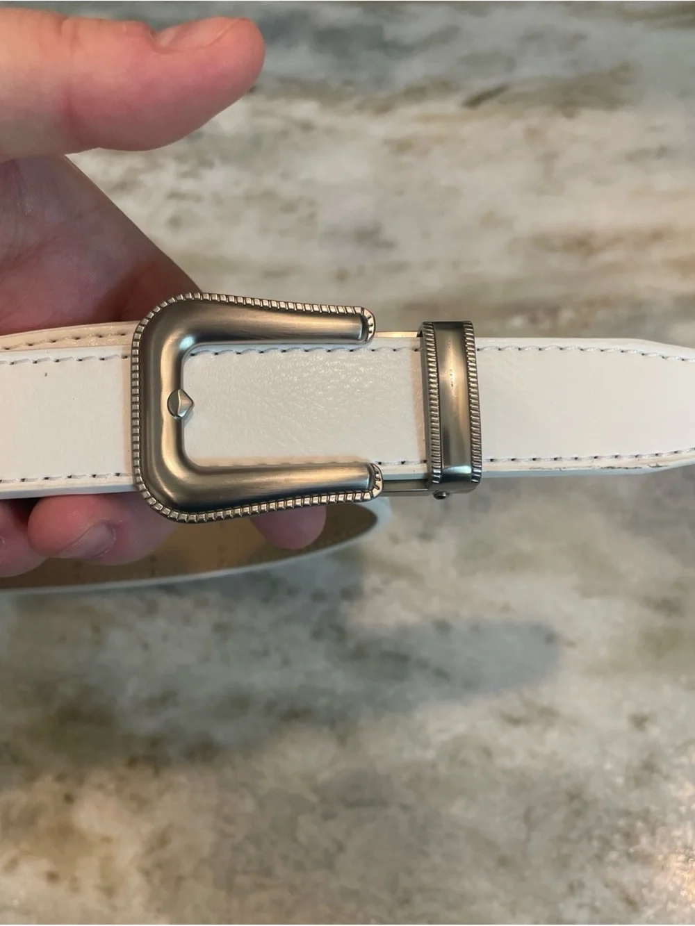 Nexbelt Women’s Dakota Dress Ratchet Belt Size 28 White Leather 1 Inch Wide